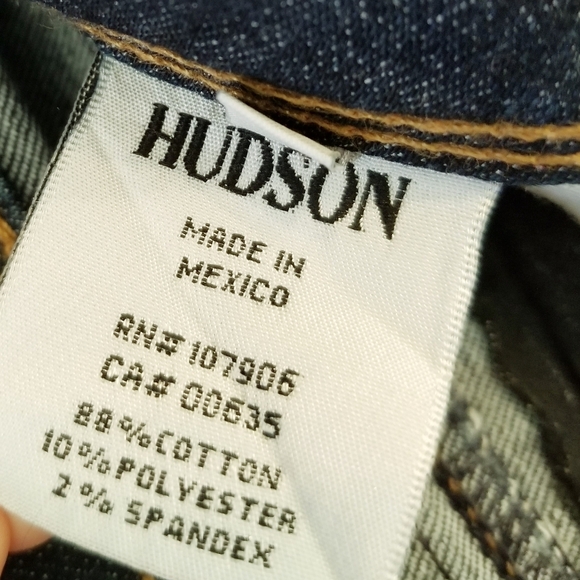 Hudon Colin Denim Dark Wash Blue Jeans Flap Pockets Straight Leg Skinny sz 29 - Picture 6 of 14